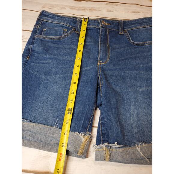 Anthropologie PILCRO 30 Womens Denim Jean Shorts MID‎ RISE SLIM Blue Cut-offs - Picture 7 of 9